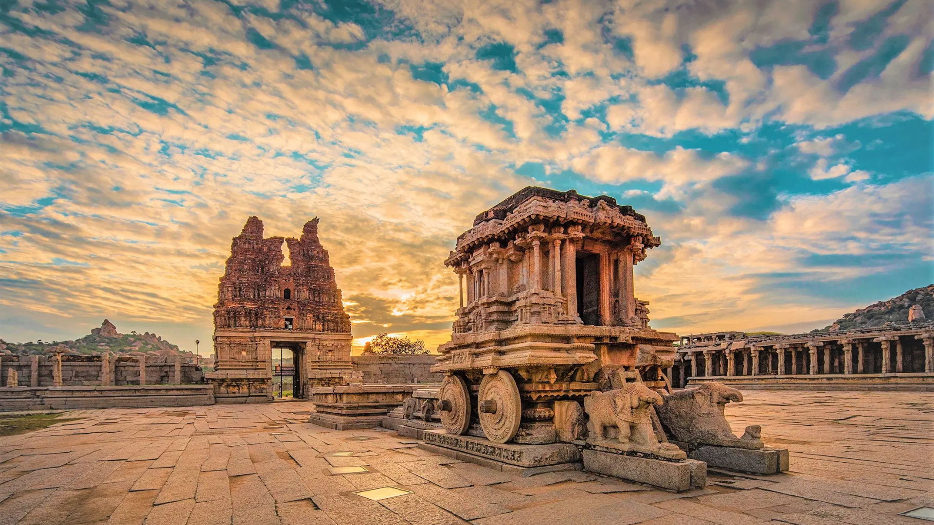 Hampi Temple Ruins in Karnataka
